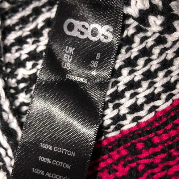 Asos size 4 unique sweater knit Aztec print dress - Picture 9 of 9